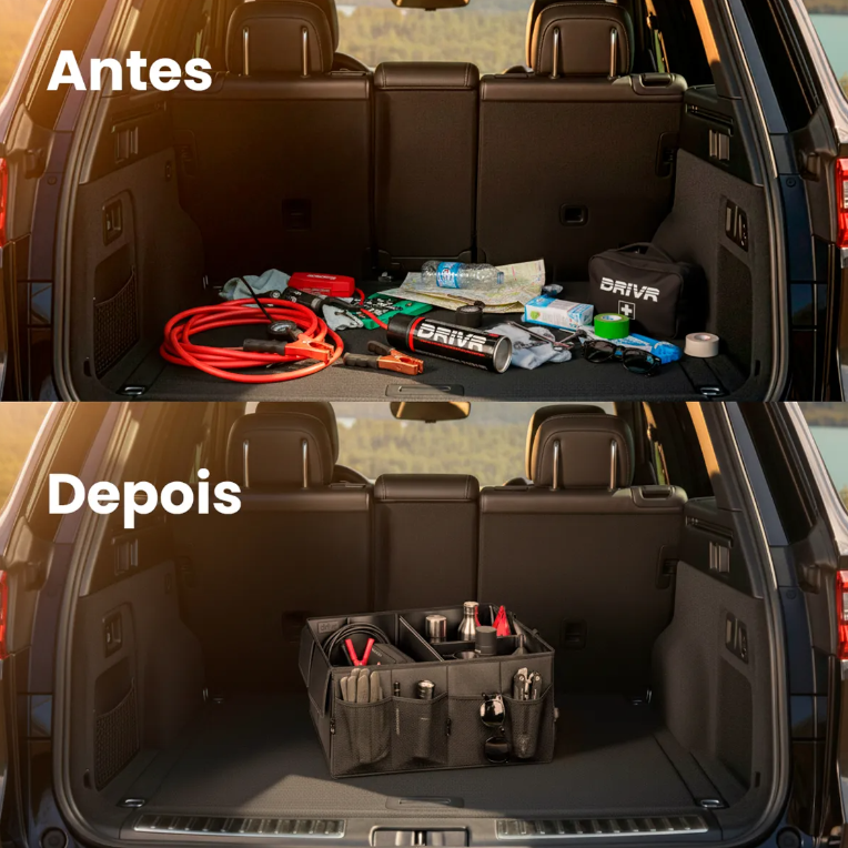 Organizador De Porta Malas Carro Multiuso Viagem Dobrável