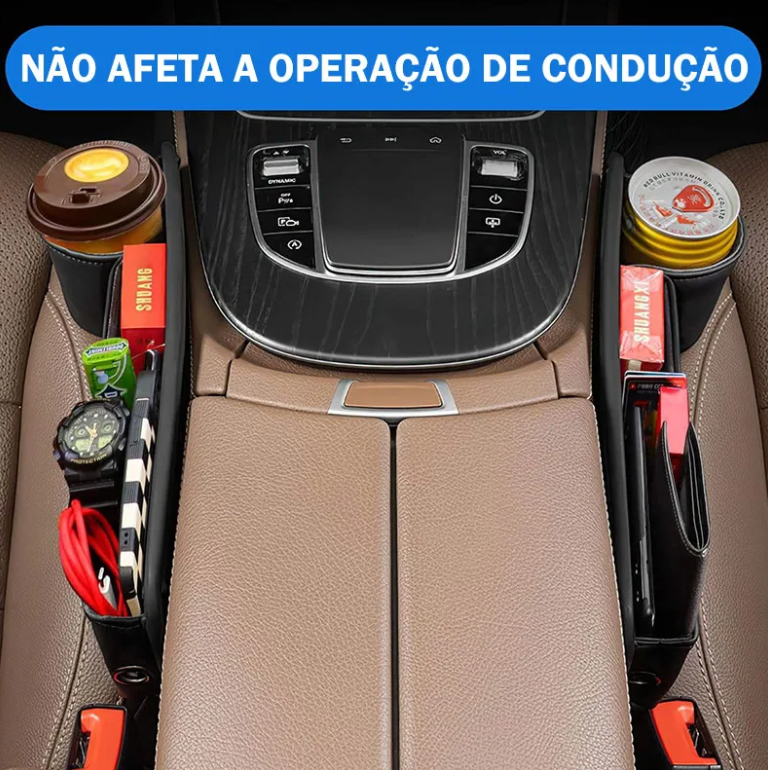 Organizador De Assento De Carro Bolso De Preenchimento Preto Esquerda