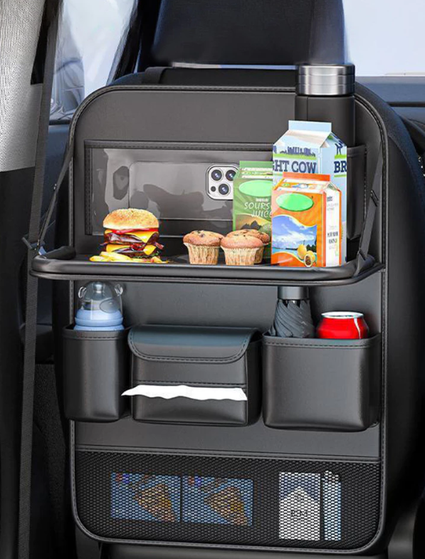 Organizador Traseiro De Assento De Carro , Bolsa De Armazenamento Para Banco cor preta - Premium